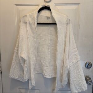 Ivy Cream Open-Front Cardigan